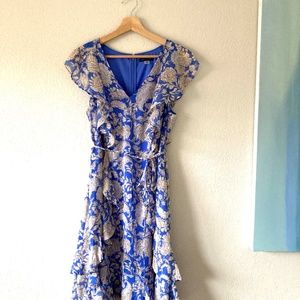 Tommy Hilfiger V-Neck Ruffle Dress